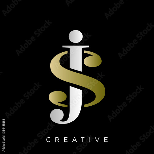 sj luxury logo design vector icon