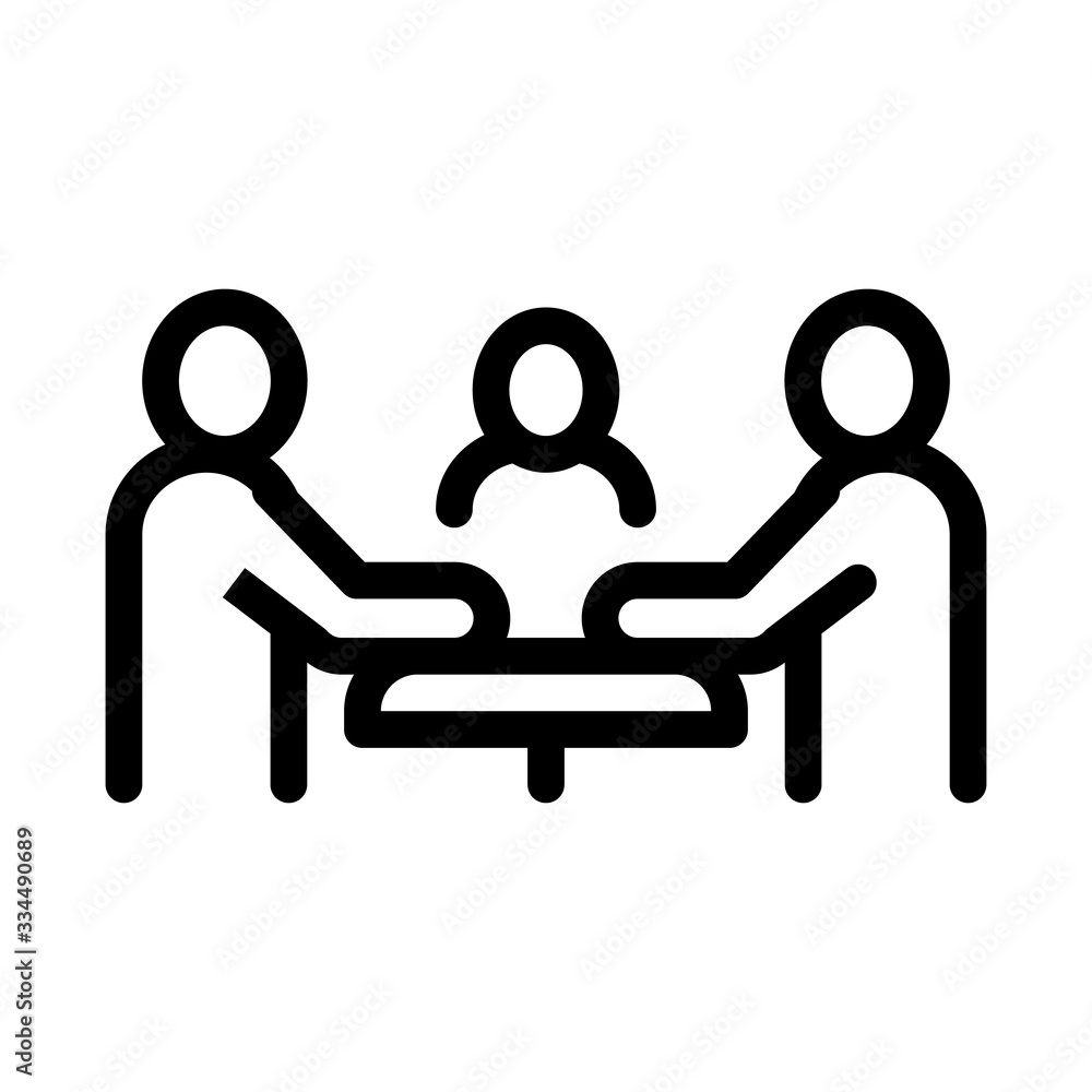 third party discussion icon vector. third party discussion sign. isolated contour symbol illustration third party discussion icon vector. third party discussion sign. isolated contour symbol illustration