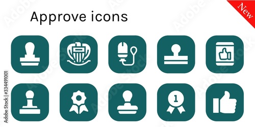 approve icon set