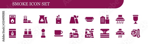 Modern Simple Set of smoke Vector filled Icons