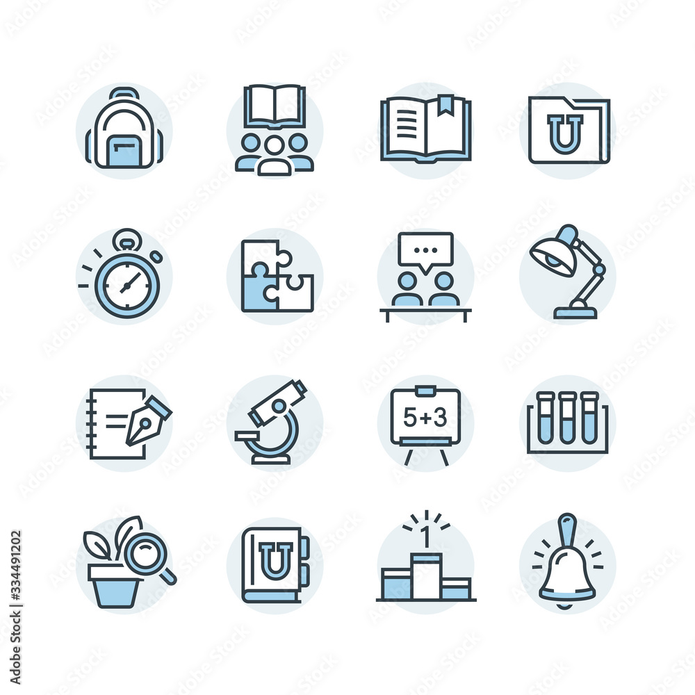 vector icons of school subjects vector icons of school subjects