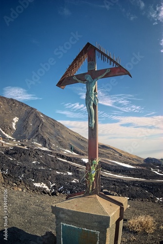 Crucifix Mountain In Sicily