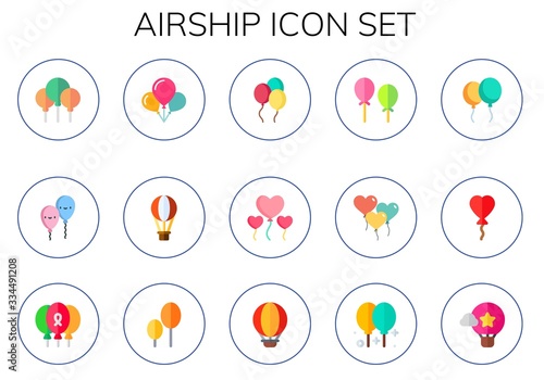 airship icon set
