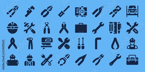 Modern Simple Set of spanner Vector filled Icons