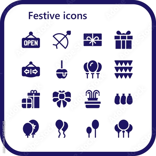 festive icon set