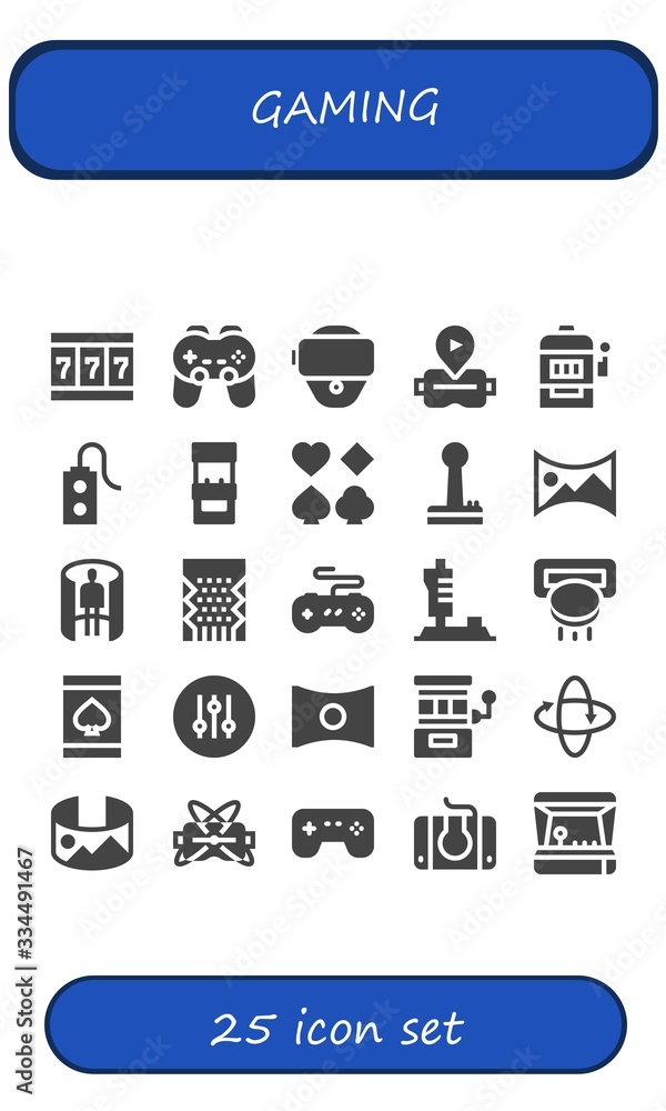 Modern Simple Set of gaming Vector filled Icons Modern Simple Set of gaming Vector filled Icons