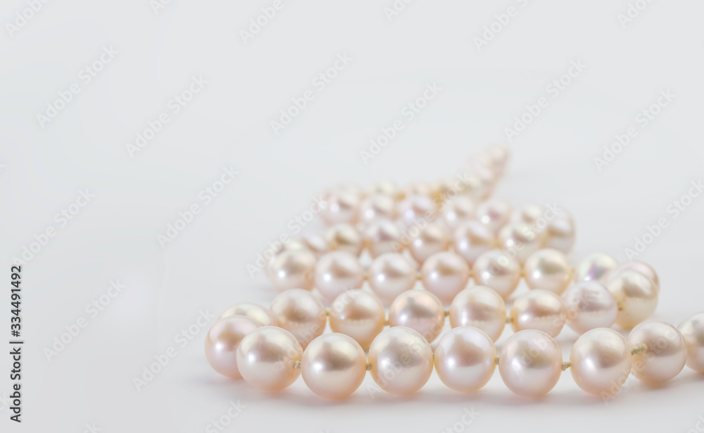 Pearl necklace isolated on white background Pearl necklace isolated on white background