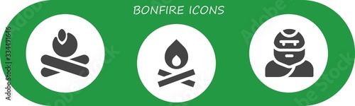 bonfire icon set