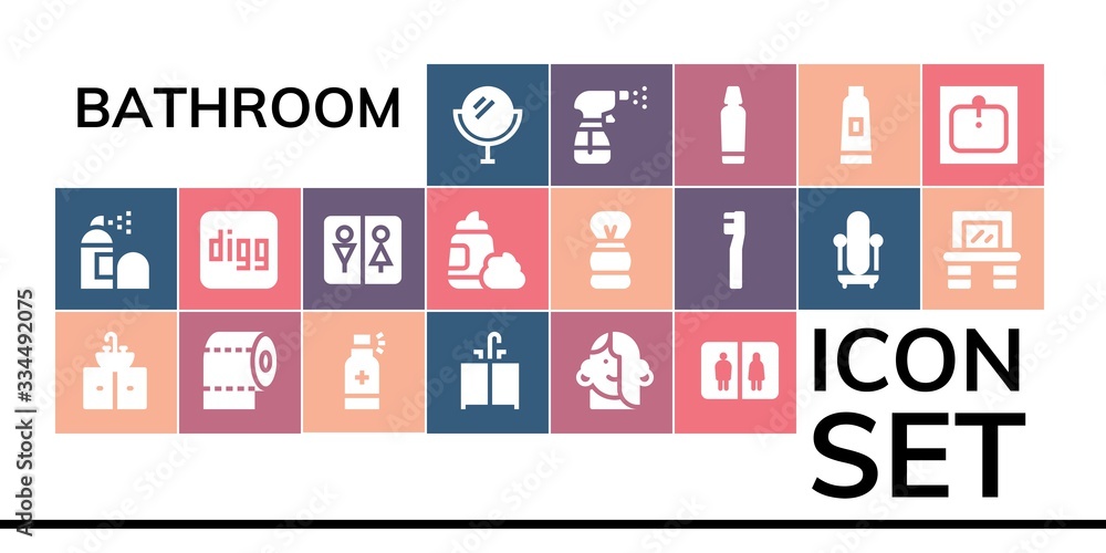 bathroom icon set bathroom icon set