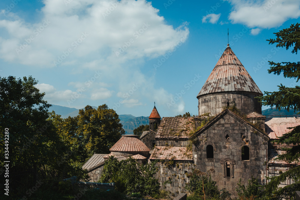 Sanahin Monastery old ancient church in Tchantinler mountains near Alaverdi, Armenia