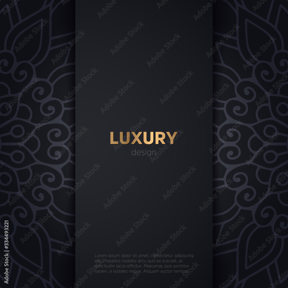 luxury mandala dark design background