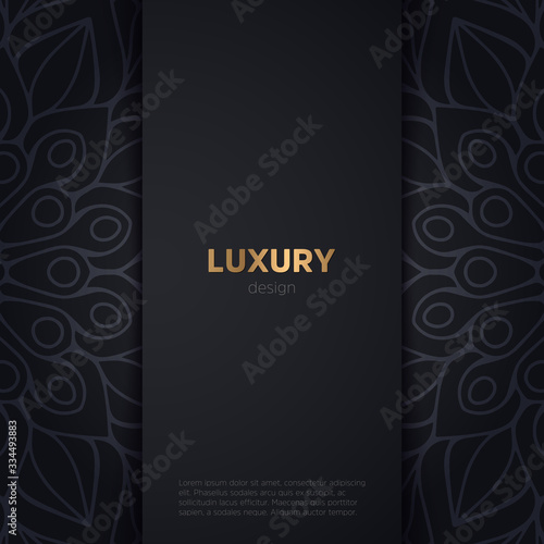 luxury mandala dark design background