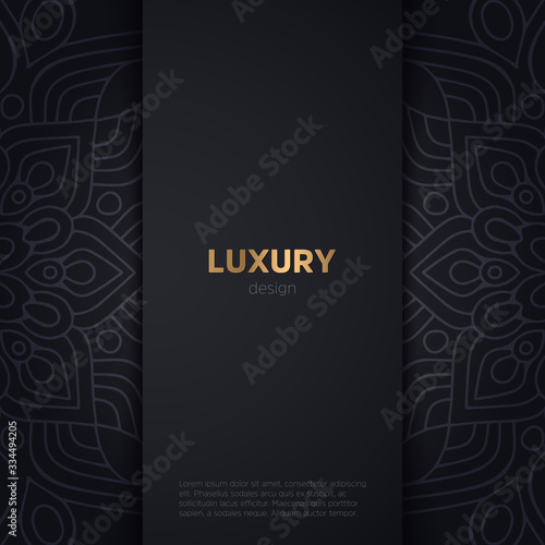 luxury mandala dark design background