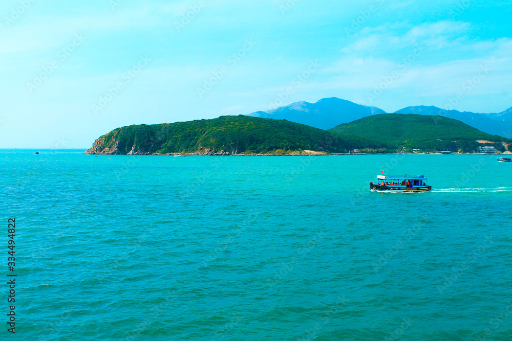 Boat in the South China Sea near Nha Trang