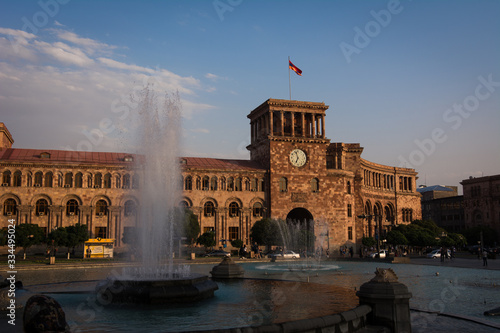 Government of the Republic of Armenia in sunny day in Republic Square Yerevan