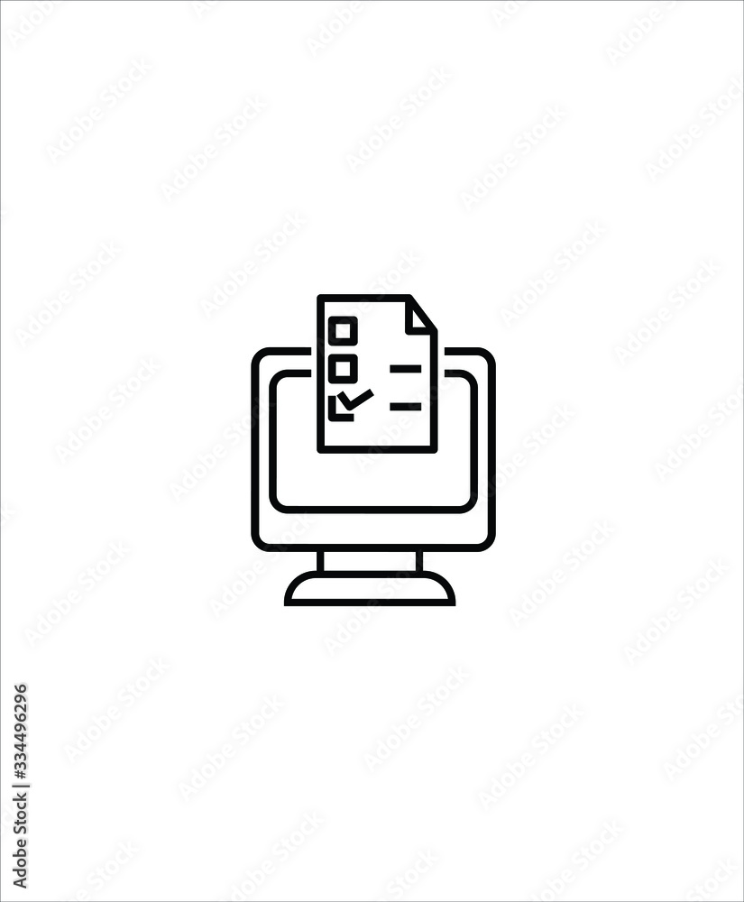 online vote outline icon,vector best line design icon. online vote outline icon,vector best line design icon.