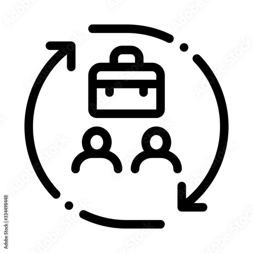 business and work cycle icon vector. business and work cycle sign. isolated contour symbol illustration