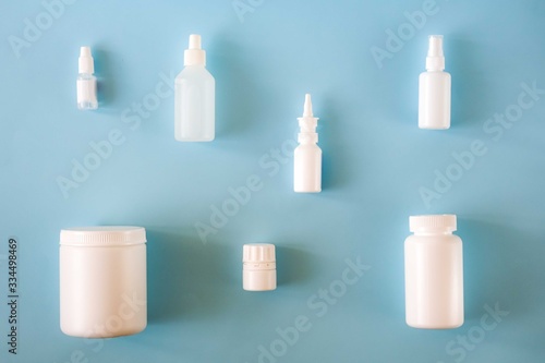 White medical containers