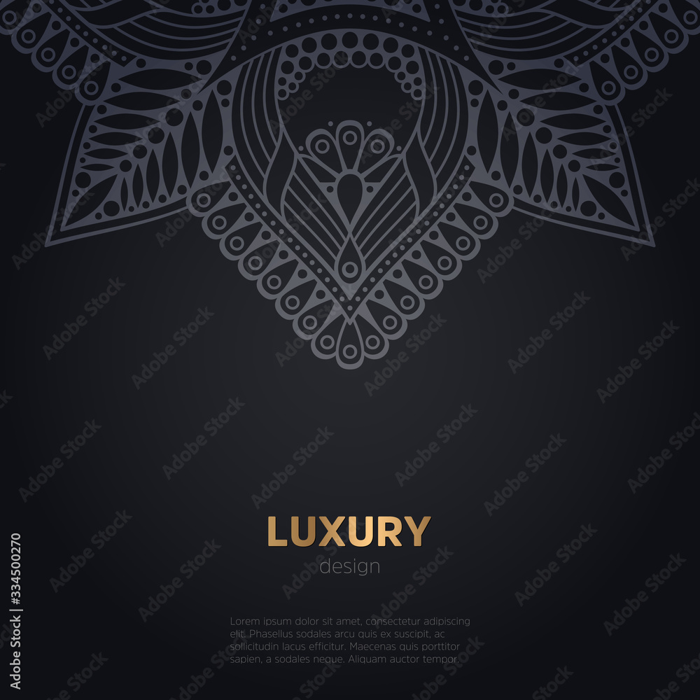 luxury mandala dark design background