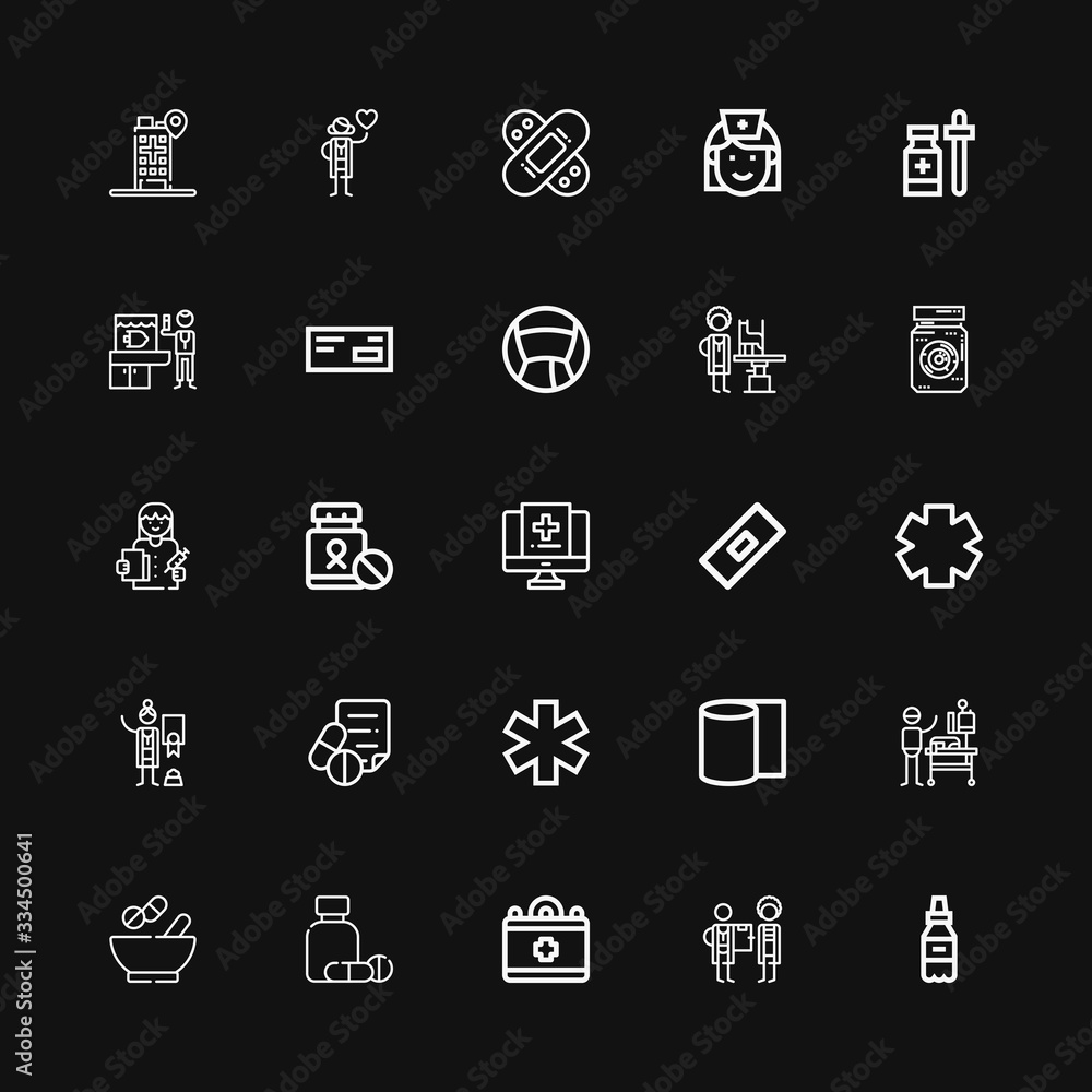 Editable 25 stethoscope icons for web and mobile