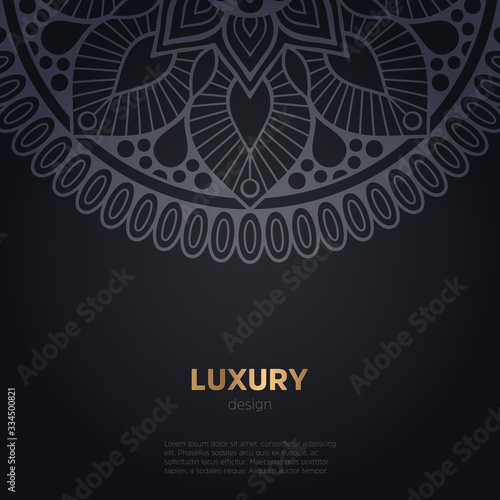 luxury mandala dark design background
