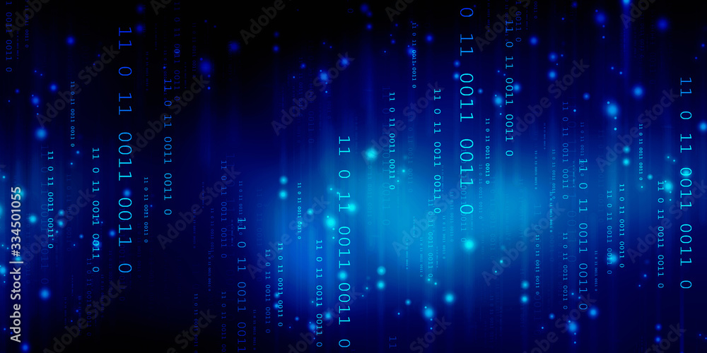 2d illustration abstract digital binary data on computer screen 2d illustration abstract digital binary data on computer screen