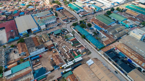 aerial view of the industrial area in Dar es salaam. © STORYTELLER