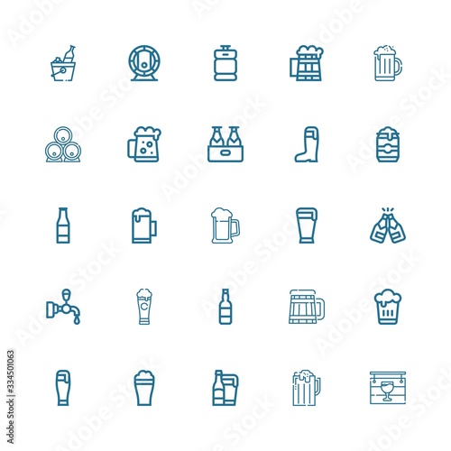 Editable 25 lager icons for web and mobile