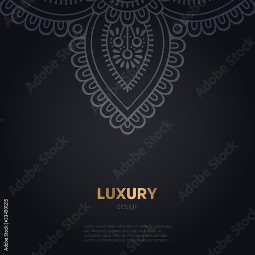 luxury mandala dark design background