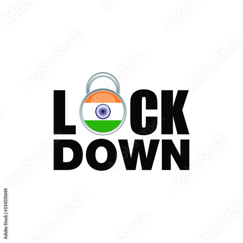 India lockdown logo design vector. icon lockdown