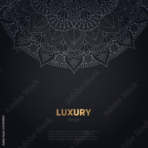 luxury mandala dark design background