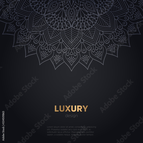 luxury mandala dark design background