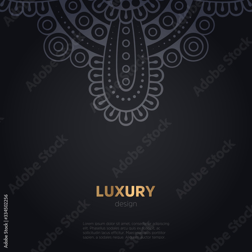 luxury mandala dark design background