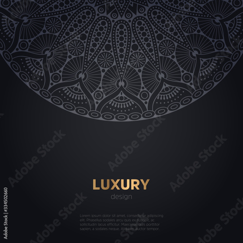 luxury mandala dark design background