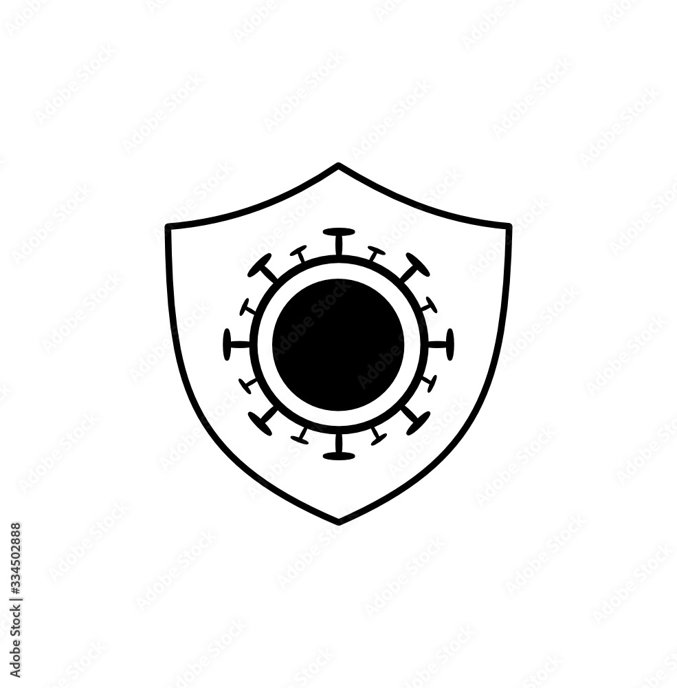 Shield and Covid-19. China pathogen respiratory coronavirus 2019-nCoV. Shield and Covid-19. China pathogen respiratory coronavirus 2019-nCoV.