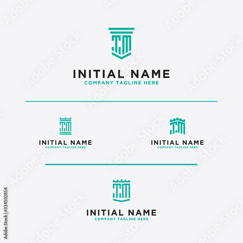 Inspiring logo design Set, for companies from the initial letters of the TM logo icon. -Vectors