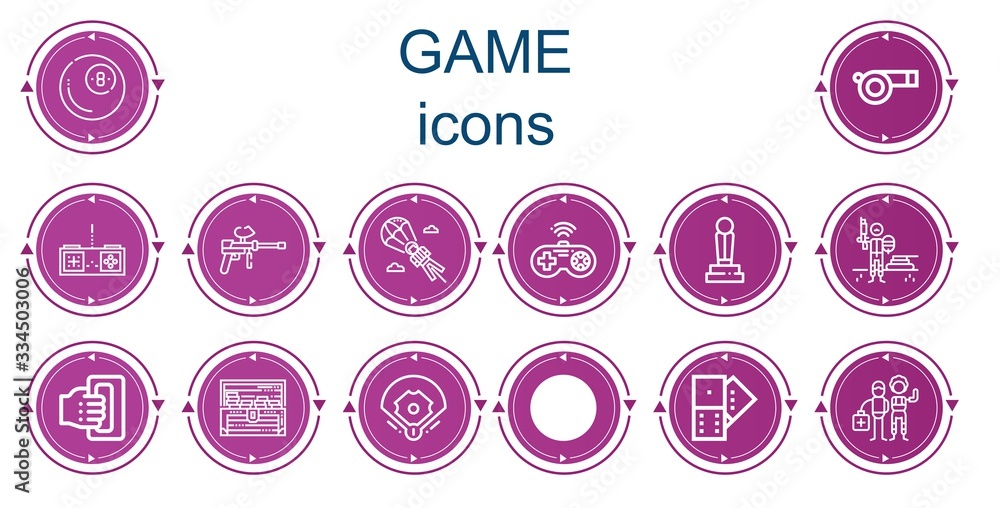 Editable 14 game icons for web and mobile Editable 14 game icons for web and mobile