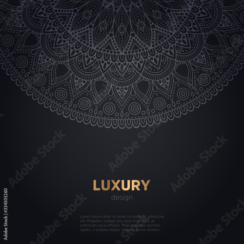 luxury mandala dark design background