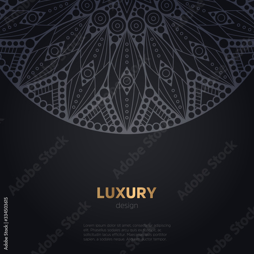 luxury mandala dark design background