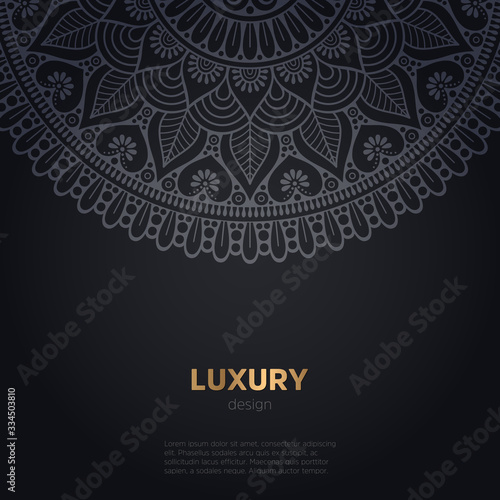 luxury mandala dark design background