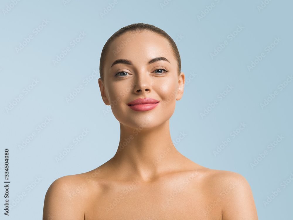 Beauty woman face healthy skin fashion natural makeup