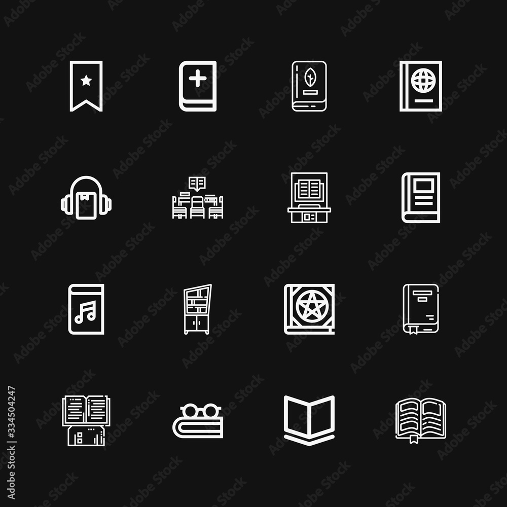 Editable 16 encyclopedia icons for web and mobile Editable 16 encyclopedia icons for web and mobile