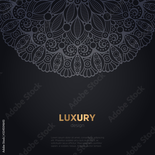 luxury mandala dark design background