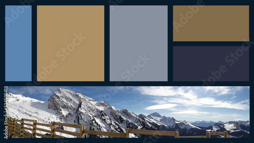 Fond écran HD organiseur décor montagne