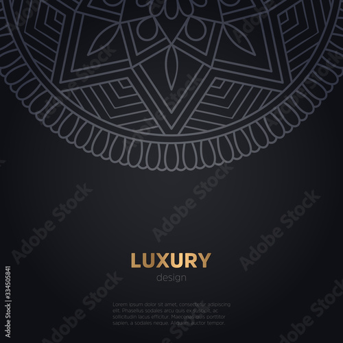 luxury mandala dark design background