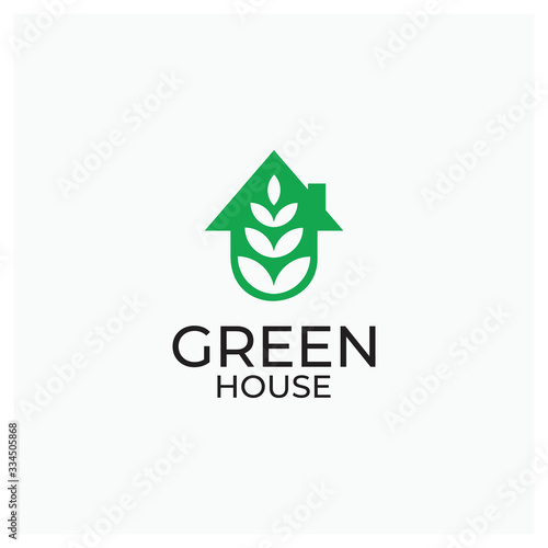 green house logo or green house ecology or environment green house icon for industrial logo or natural concept