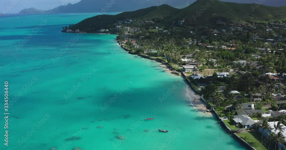 Drone view of Oahu island Hawaii Drone view of Oahu island Hawaii