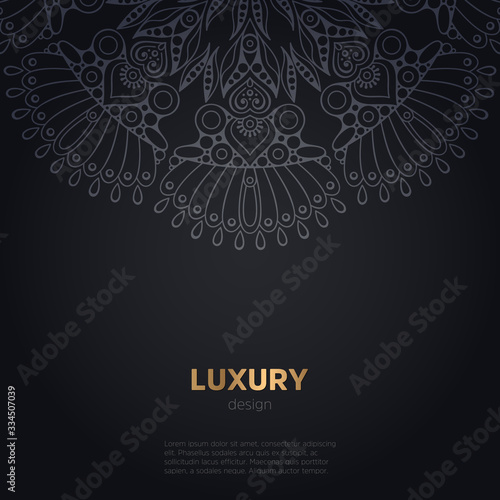 luxury mandala dark design background
