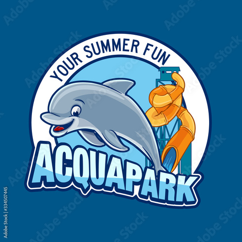 amusement park with dolphin show