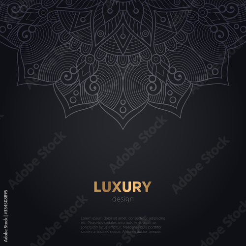 luxury mandala dark design background